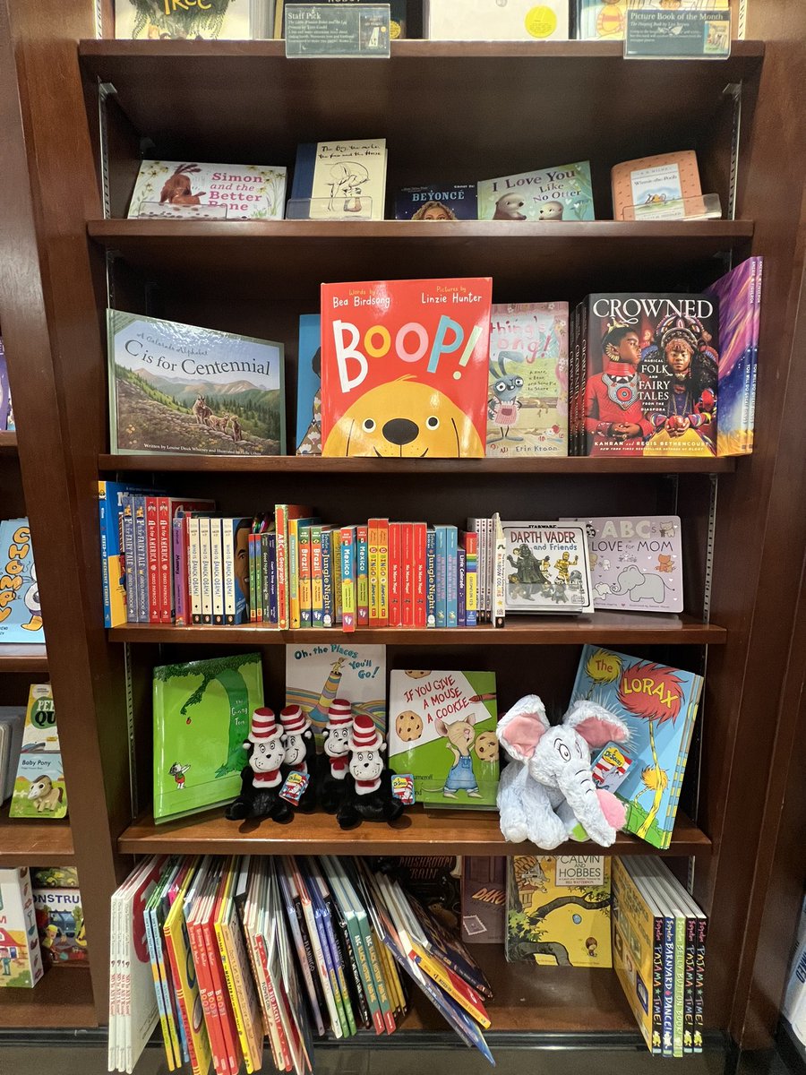 BOOP! By @SCBWICarolinas author @BeaBirdsong spotted in the wild in Tattered Books — Denver International Airport. #tatteredbookstore