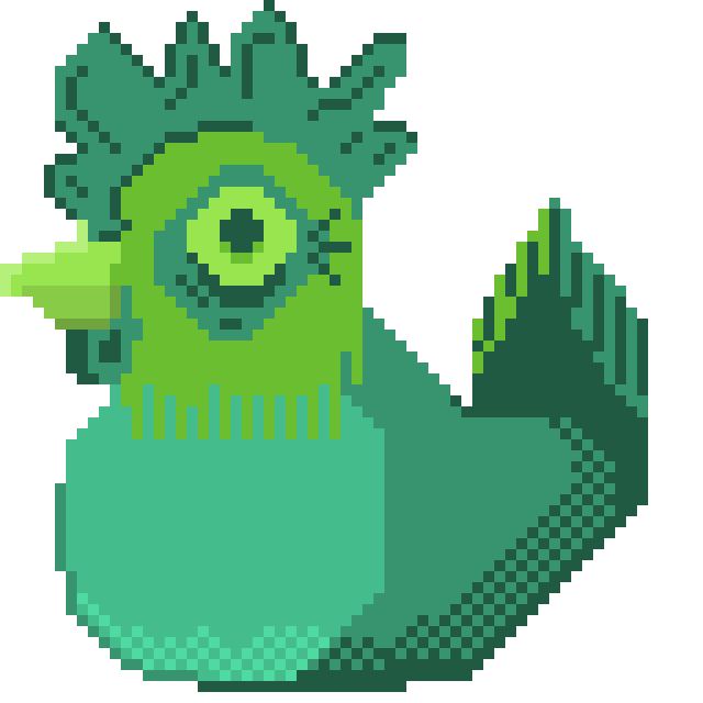 Dobleleft's tweet photo. JADE CHICKEN!  #pixelartist #Pixel https://t.co/FNf6Sttrka