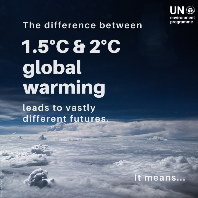 UNEP's tweet photo. The science is clear. 

The world is in a climate emergency, and we need to shift into emergency gear.

#ClimateAction NOW.