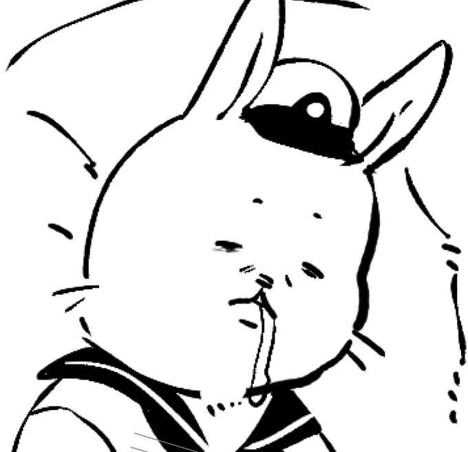 拡大すると半目