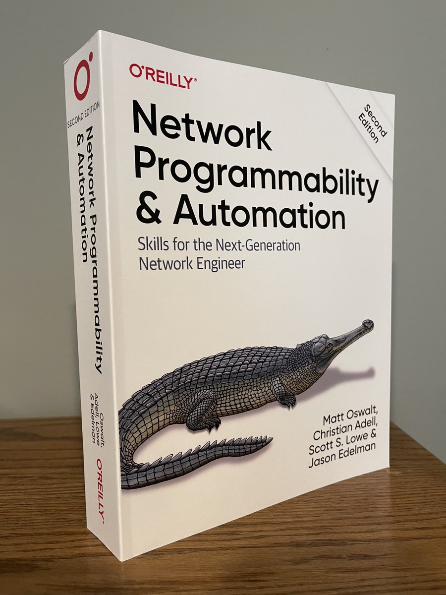 🎉🎉 Finally got my physical copy of the second edition of "Network Programmability and Automation". It's gorgeous! 😍

Pre-order now and secure your copy!

oreilly.com/library/view/n…