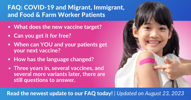 What do we know about the fall vaccine? Will they be free? What's new with the current variants? We set out to answer common questions asked by clinicians and their patients every time we update our FAQ!
migrantclinician.org/blog/2023/aug/…