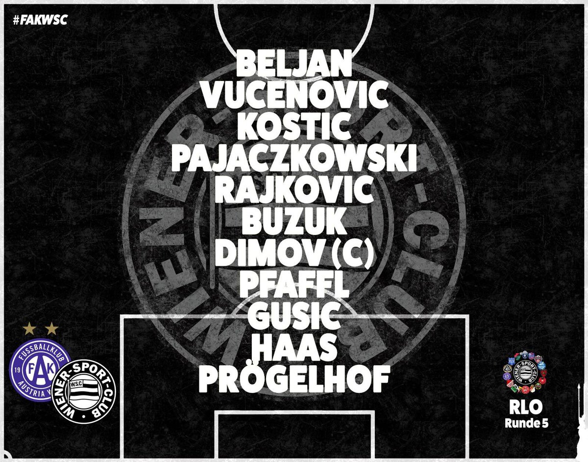 WienerSportClub's tweet photo. Mit dieser Aufstellung gehen wir in das Spiel bei den Austria Young Violets. #ComeOnSportclub #RLO #FAKWSC https://t.co/bX2odKcMCk