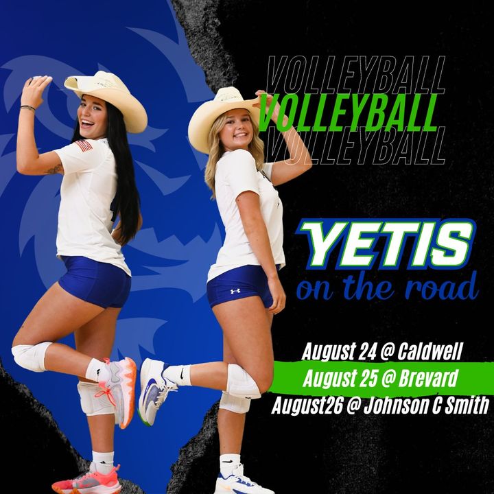 Yetis Volleyball travels to Brevard College for a 6 pm match, and on Saturday, the team plays a 1 pm match at Johnson C. Smith University. Check out the schedule cccyetis.com/sports/volleyb… #cccYetis #yetisvolleyball
