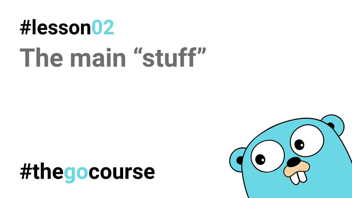 bojang's tweet photo. It’s that time of the week! #twittercourse #thegocourse #lesson02 This one is about that main.go file that we created last time. Although there’s not a lot of code, it is what I call a “skeleton” and it’s pretty important to understand its parts. Let’s get started! 1/9 https://t.co/zMM8IPiBD5