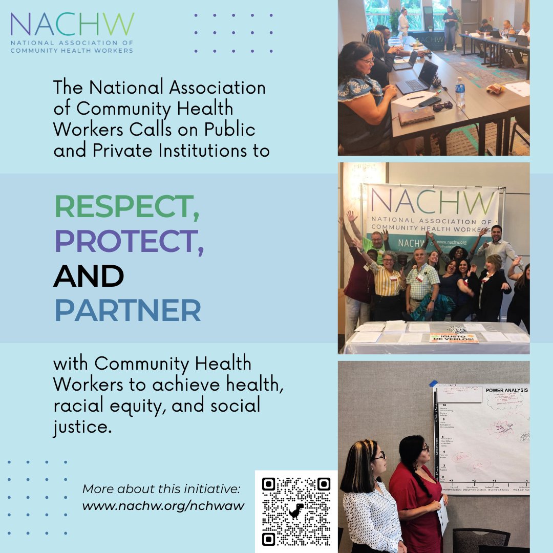 CHWS are an essential component of our communities. Our work is deeply rooted in equity and social justice.

#NationalCHWAwarenessWeek #CommunityHealthWorker #NACHW #AzCHOW #PromotorasdeSalud #promotoresdesalud #CHR