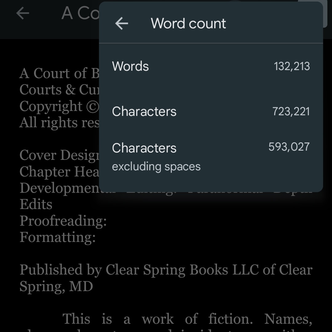 MichelleFritzP1's tweet photo. ๐๐ฉHฮฑฯฯแง Dฮฑแง!๐ค๐ฆ
A Court Of Broken Promises & Nightmares has now gone to my editor! I'm excited and nervous! But check out that word count!
This #BeautifulBook will be coming your way Spring of 2024!
๐
#MichelleHelenFritz #ACourtOfBrokenPromisesAndNightmares https://t.co/JiF3uAgyge