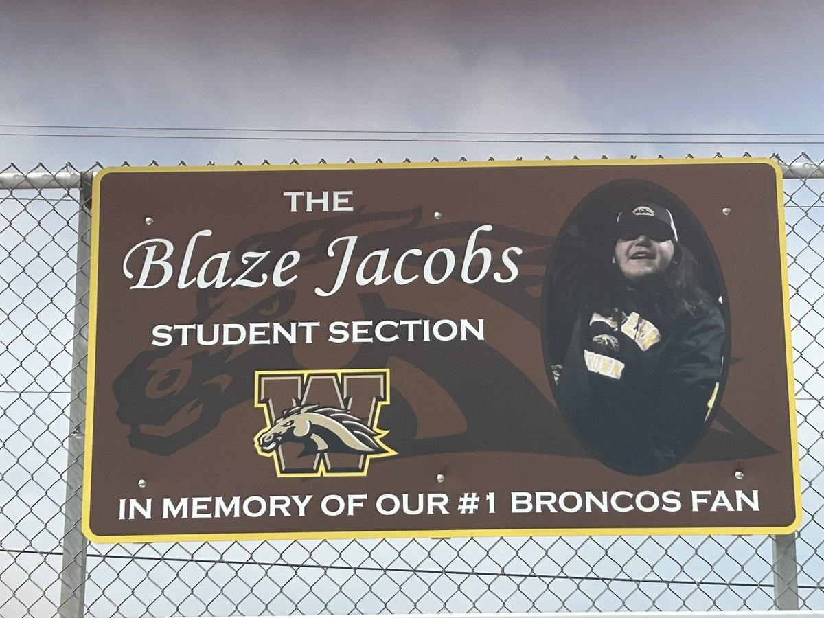 Tonight is our first home game without our #1 Fan Blaze Jacobs. He can still watch all home games from the Student Section!! Miss you buddy!! #RiseAsOne #BrownCountyBuilt