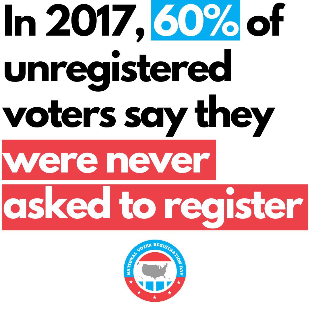 StMarysNAACP's tweet photo. The best way to close this #VoteReady gap? Treat every day like #NationalVoterRegistrationDay and ask everyone you see! https://t.co/NXqjaUd2l8