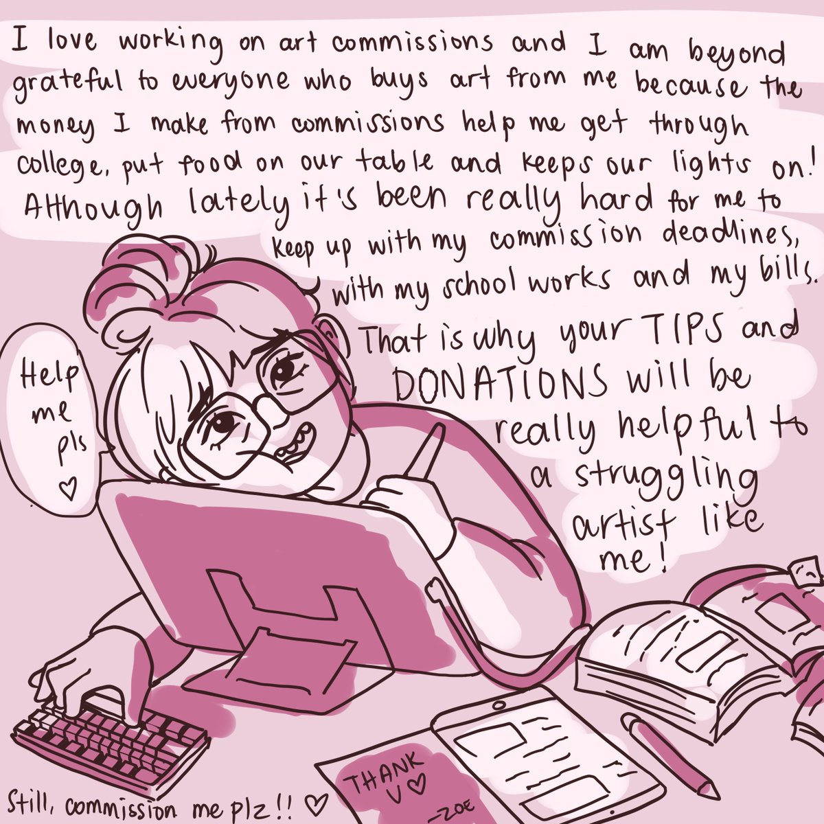 hello! this is a lot but it's been really hard financially for me these days, putting myself through college and doing commissions at the same time is really tough i hope you can help me unload some work off my shoulders by donating paypal.me/ozowa ko-fi.com/ozowa_