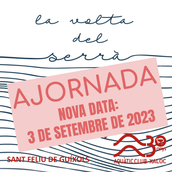 En vista de la previsió meteorològica d’aquest diumenge 27 d’agost , i per recomanació de les autoritats pertinents, ajornem la travessia de La Volta del Serrà pel proper dia 3 de setembre.
<a href="/SantFeliuRadio/">Ràdio Sant Feliu #Guíxols</a> <a href="/Guixols/">Ajuntament SFG</a>