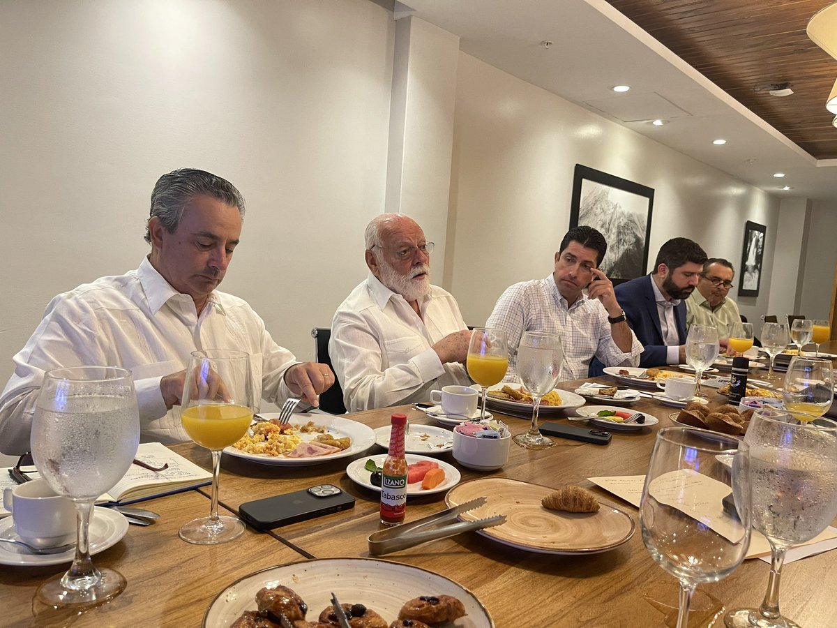 ADDUSA_BC's tweet photo. Working breakfast with the Minister of Commerce, Manuel Tovar and member of the ADDUS-BC in Costa Rica. Thank you for your insights Min Tovar. See you at the High-Level Dialogue in DC next month. @comexcr @StateDept @MIC_RD @USChamber @LisaKubiske @AMCHAMDR @amchamec @SecBlinken https://t.co/yzjatwLsMV