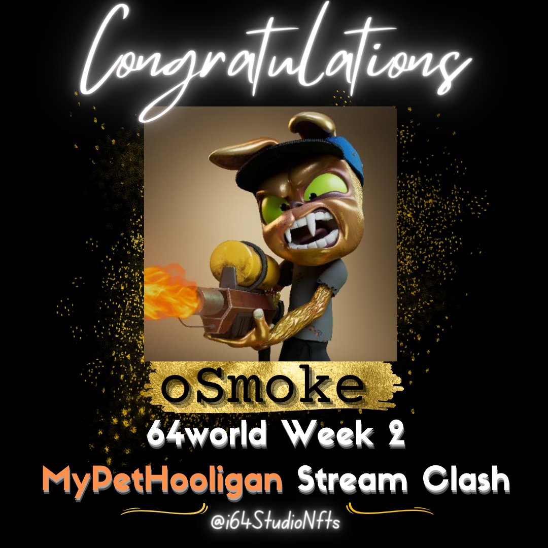 i64StudioNFTs's tweet photo. 🔥🧡Stream Clash Week #2 Winner!🧡🔥
One of the players, If not the BEST player in the @mypethooligan eco-system came out & dominated lastnight.
Winning every single match👀
The NEW Stream Clash champion 🏆 winning Zuckbot #10478 is THE GOAT @oSmoke1984 !!
Top 4 from week #2
1. @oSmoke1984 🥇
2. @EssVee1991 🥈
3. @jdunk_og 🥉
4. @foso80 🏅
Beyond honored to host these every week, & to be part of #KarrotGang
Truly the best community in the world 🐰🔥
Week 3 will be even CRAZIER!
#NFTs #Karrotforce #Web3 #Web3Gaming #MyPetHooligan #Tournament #MPHTOPTAGS