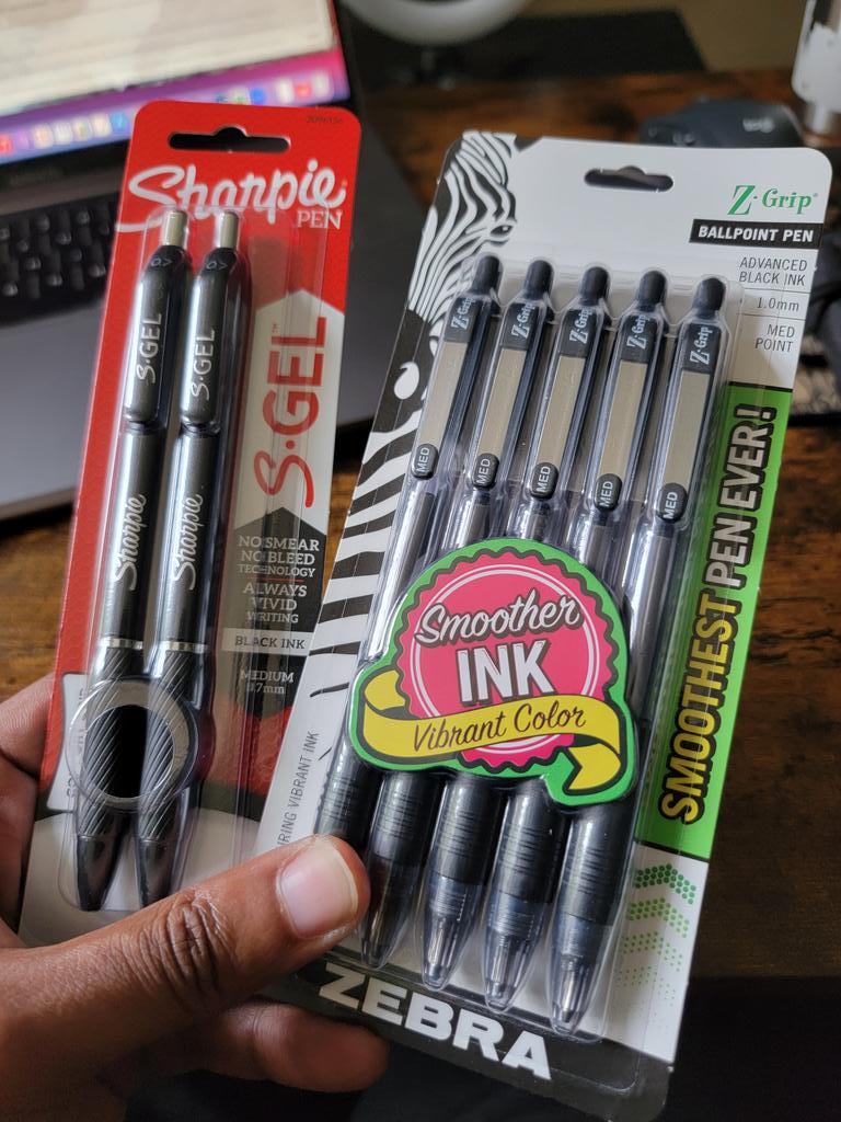 You know you had a rough week when buying and testing out new pens is relaxing and exciting! #workfromhome #homeoffice #dadlife