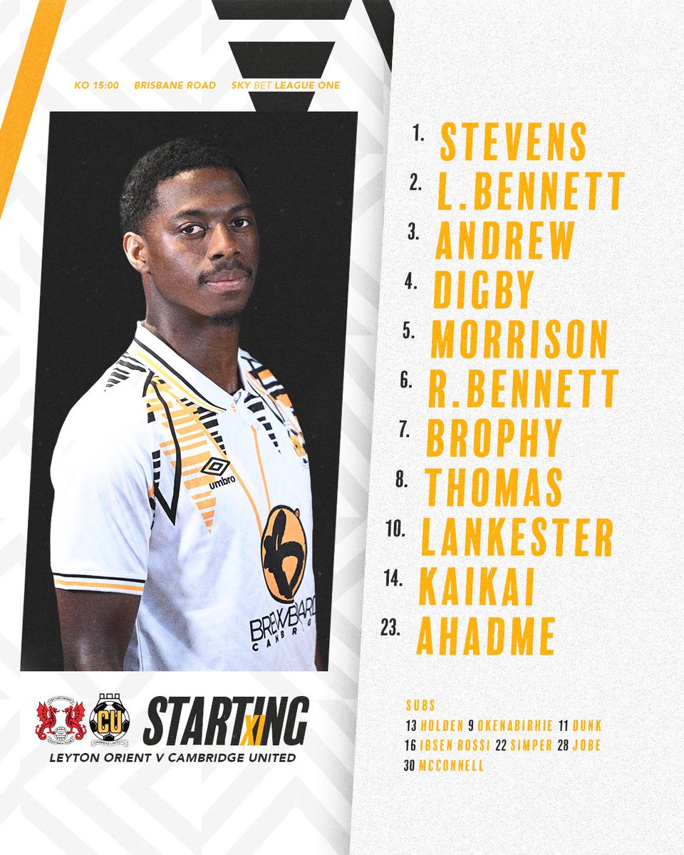 TEAM NEWS! 🚨 Mark Bonner makes one change to the starting eleven. #CamUTD