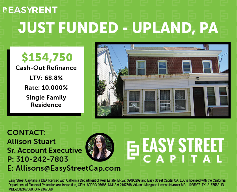 rob_s_simon's tweet photo. #JustFunded #FundingFriday
$154,750 Cash-Out Refinance DSCR Loan on a Single Family Rental investment property in Upland, PA! Another #BRRRRmethod success story, bought in August 2022, refinanced in August 2023, >100% of cash invested back in pocket, >$80k value created! https://t.co/AcNGnCHZFw
