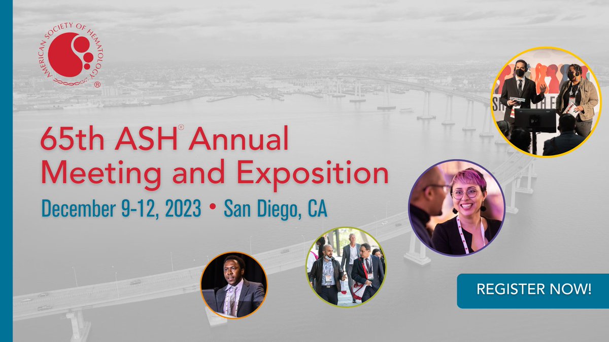 ASH_hematology's tweet photo. Don't miss the premier event in #hematology 🩸 Come network with the top minds in the field at #ASH23 and get access to the latest science with hundreds of abstract presentations. Register now:  https://t.co/p4ZKfHWyxF https://t.co/atKvH0p0HR