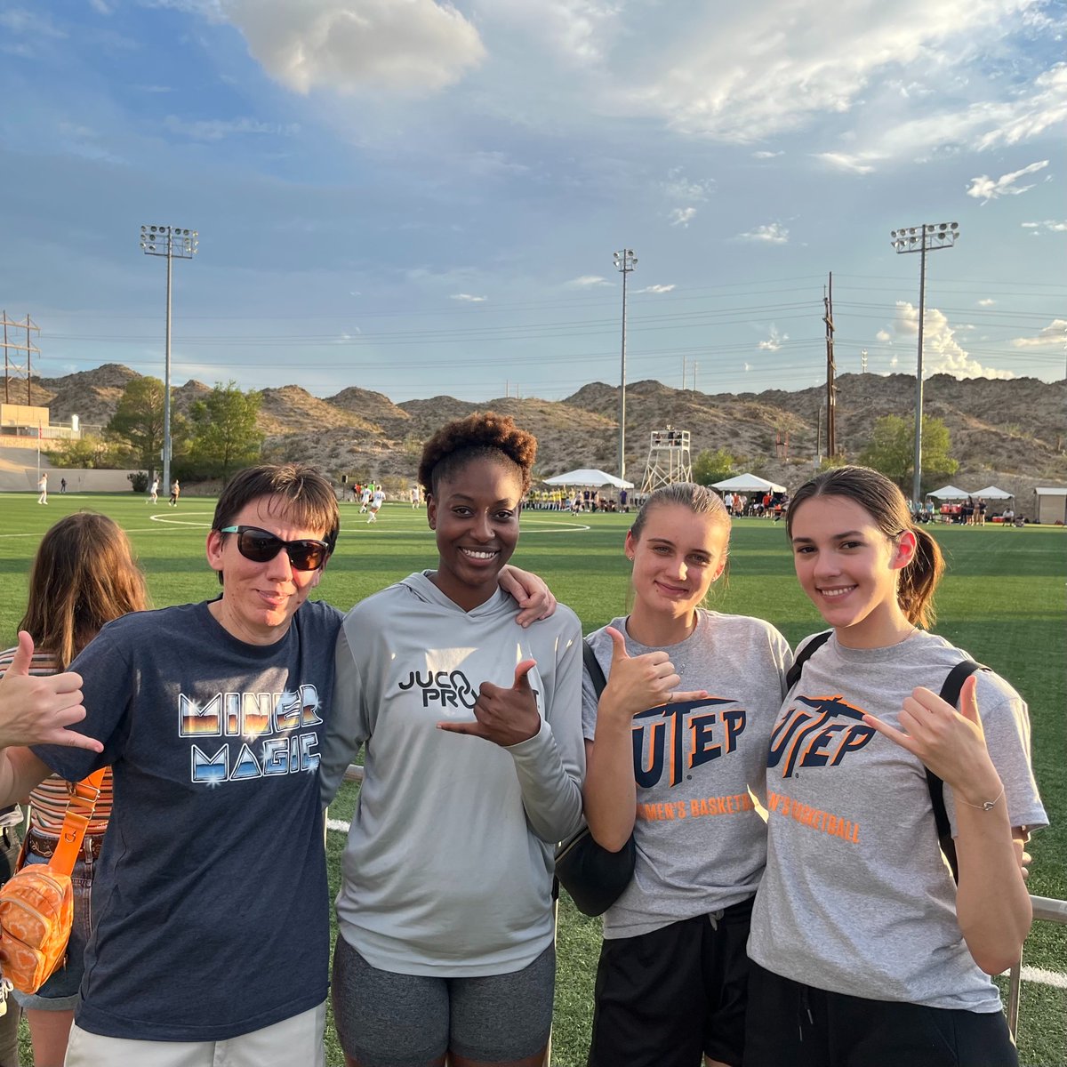 UTEP Women’s Basketball (@utepwbb) on Twitter photo Miners supporting Miners! 🏀 x ⚽️
It was great to cheer on <a href="/UTEPSoccer/">UTEP Soccer</a> last night!
#RiseUp915 | #PicksUp Miners supporting Miners! 🏀 x ⚽️
It was great to cheer on <a href="/UTEPSoccer/">UTEP Soccer</a> last night!
#RiseUp915 | #PicksUp