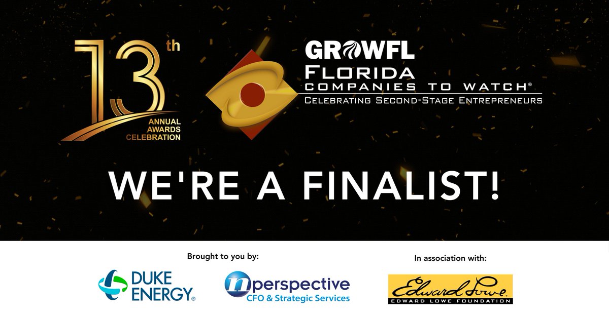Soilcea's tweet photo. We are honored to have made it as a finalist for the 13th Annual GrowFL Companies to Watch out of over 550 nominations. This award celebrates high performance second-stage companies that demonstrate excellent potential for future growth and innovative business strategies. https://t.co/Lfa1DHoyZ9