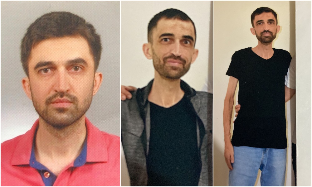 15 aydır tutuklu olan böbrek hastası, KHK'lı katip Mehmet Parlak'ın eşi Nurten Parlak: 'Eşim 41 kiloya düştü. Bir deri bir kemik kaldı. 2 aydır sürekli doktora gitmek zorunda kalıyor. İnfazının ertelenmesini istiyoruz. Hayatından endişeliyiz.' MehmetParlak İnfazıErtelensin…