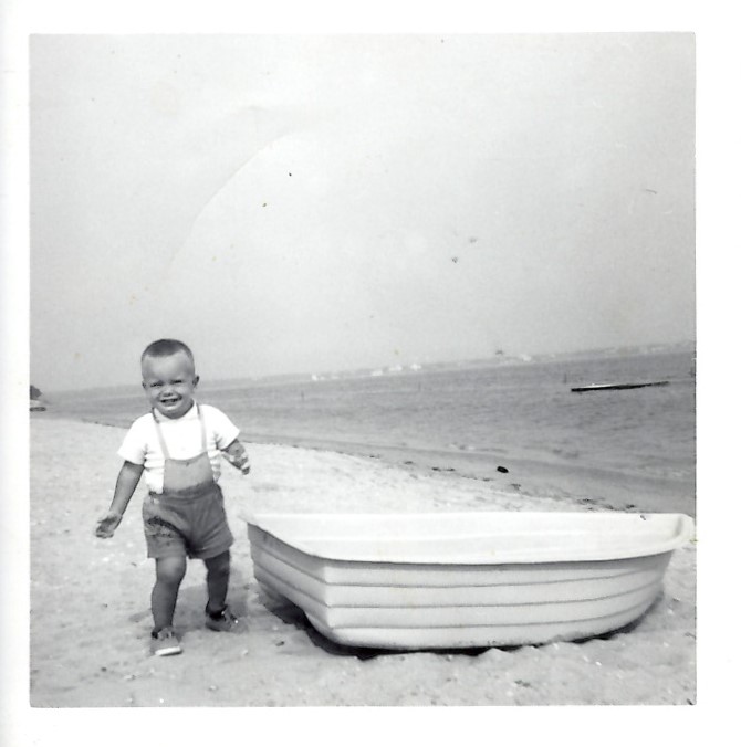 Summer is almost over. This is the first boat I was ever in. I was 3 years old in this pic from the Summer of 1964. It was taken at Tiana Shores beach on Tiana Bay in Hampton Bays N.Y. #HamptonBays #LongIsland #Summerof1964