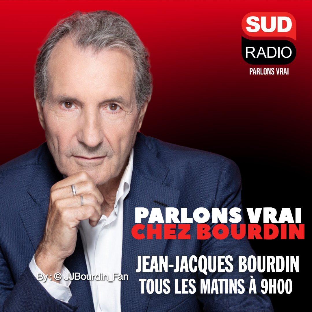 JJBourdin_Fan's tweet photo. 🔴 🆕️ [#SudRadio] fait sa rentrée :
Dès lundi,  retrouvez @JJBourdin_off pour, 
🎙 #InterviewPolitique de 8h30 à 9h, un face à face vrai ! en direct !
🎙#ParlonsVraiChezBourdin de 9h à 10h, une émission de débats et de dialogues qui vous donne la parole !

📢 @SudRadio https://t.co/obRROhymmm