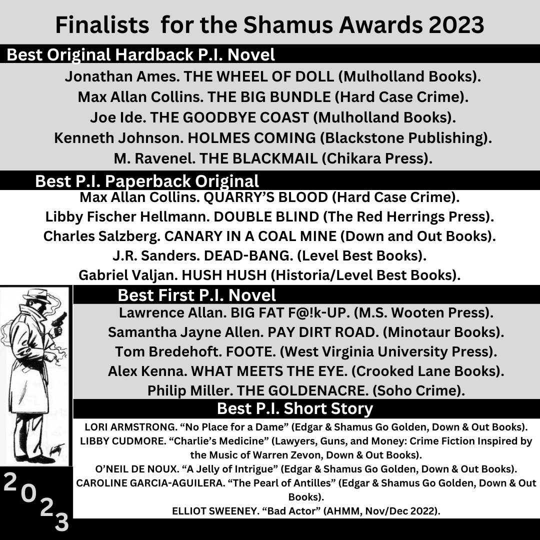 #ShamusAwards2023 in #SanDiego <a href="/MaxAllanCollins/">Max Allan Collins</a> <a href="/JoeIdeTweets/">Joe Ide</a> <a href="/CharlesSalzberg/">CharlesSalzberg</a> <a href="/WriteLarryWrite/">Lawrence Allan</a> <a href="/samallenwrites/">Samantha Jayne Allen</a> <a href="/AlexKenna9/">Alex Kenna</a> @PhilipJEMiller <a href="/lori_author/">Award Winning Author Lori Armstrong</a> @LibbyCudmore <a href="/elliotfsweeney/">Elliot Sweeney</a> <a href="/levelbestbooks/">Level Best Books</a> <a href="/mulhollandbooks/">Mulholland Books</a> <a href="/HardCaseCrime/">Hard Case Crime</a> <a href="/BlackstoneAudio/">Blackstone Publishing</a> <a href="/MinotaurBooks/">Minotaur Books</a> <a href="/crookedlanebks/">Crooked Lane Books</a>