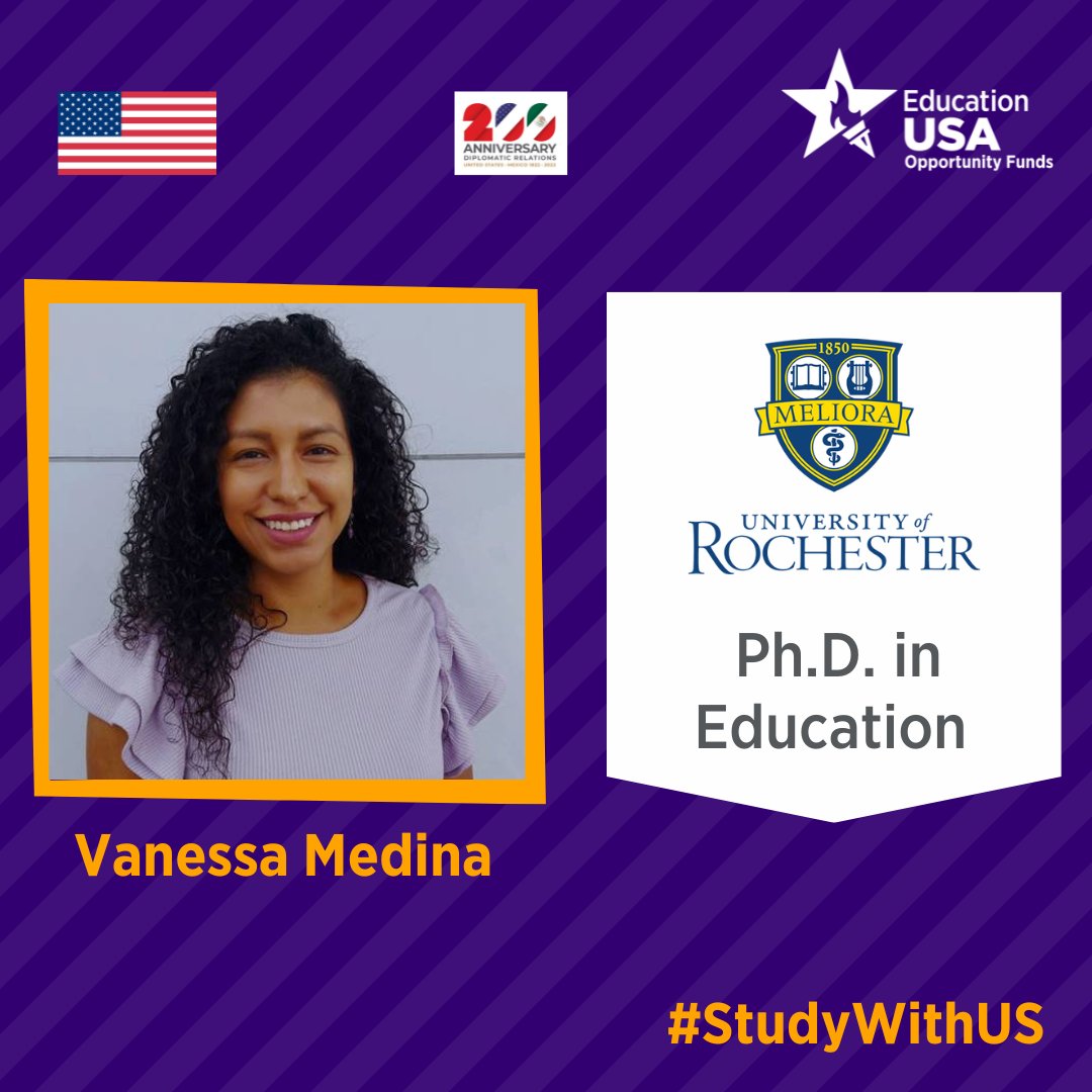 EdUSAPuebla's tweet photo. Vanessa #OpportunityFundsGrantee23 will now start a Ph.D. in the United States through #EducationUSA! ��We celebrate the hard work, dedication, and accomplishments of this generation. Congratulations!��
#StudyWithUS #StudentSuccess #InternationalStudents https://t.co/2j3qXMc6sr