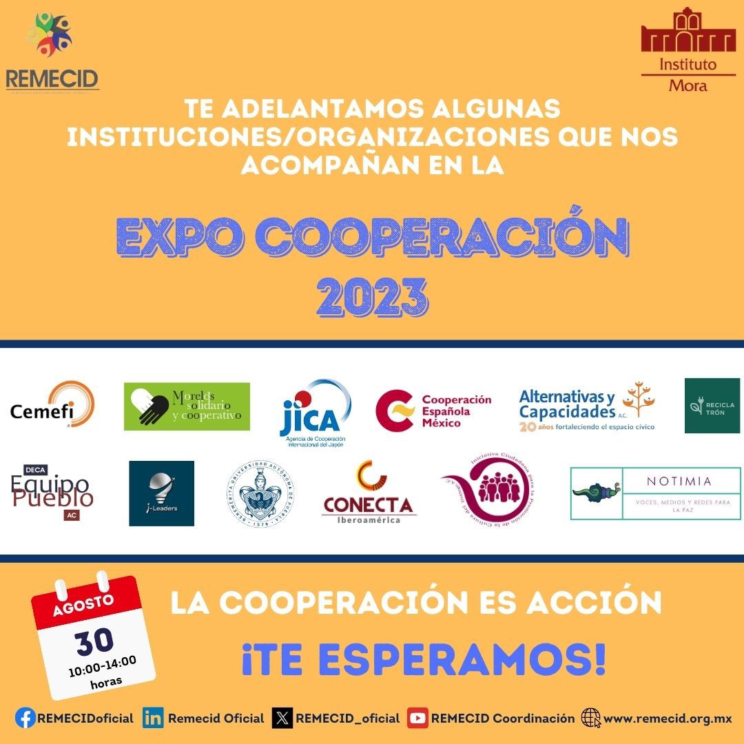 REMECID_oficial's tweet photo. 🌟 Prepárate para conectarte con líderes y expertos/as de instituciones clave en nuestro evento.
¡Mira algunas de las organizaciones e instituciones que estarán en la Expo!
¿Puedes adivinar quiénes más se unirán a nosotros? 🤔🔍
#ExpoCooperación2023 #REMECID https://t.co/Vwi0ByZXgT