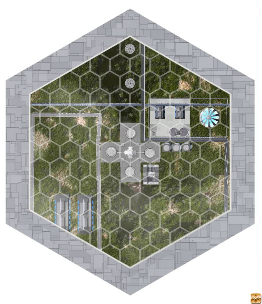 crw_rpg's tweet photo. Working on the geohex template.  Adding some building and base assets so you'll be able to make outposts and bases in a geohex.  Threw this quick sample together.  #travellerrpg #cepheusengine #fantasygrounds https://t.co/AJHc8MKrVM