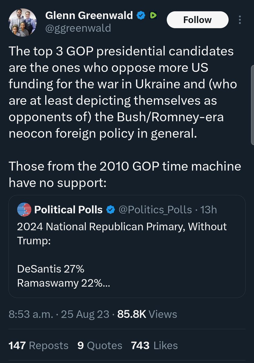 Ron DeSantis said day 1 he was going to invade Mexico to take out fentanyl labs. Contrary to Glenn's fawning of far right foreign policy drone strikes actually increased under Trump and lowered under Biden. Both parties still increase US military budgets every year