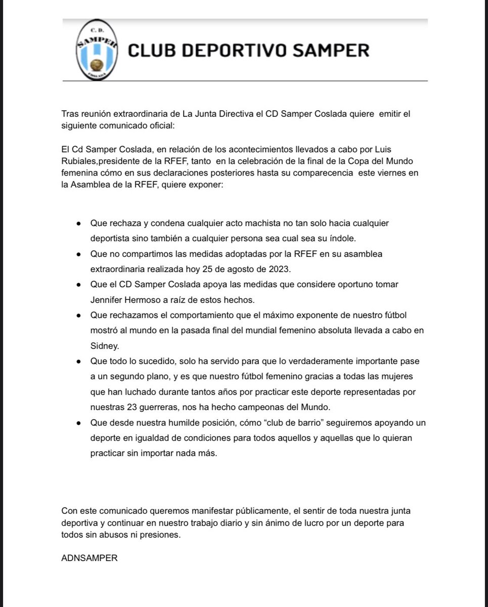 Comunicado Oficial

#adnsamper