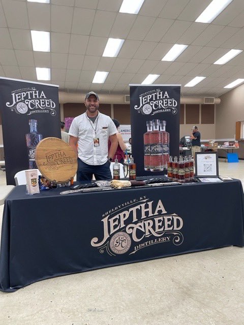 JepthaCreed's tweet photo. We are excited to be in Wilmington, Ohio today at #FarmToBottleFestival with our estate-grown Bloody Butcher Corn and Bottled in Bond Rye Bourbon! We are offering tastings at this event and our Rye Bourbon is currently available at select stores throughout Ohio! #GroundToGlass https://t.co/hW2Z399bIL