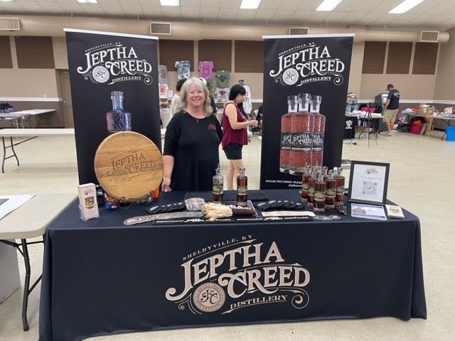 JepthaCreed's tweet photo. We are excited to be in Wilmington, Ohio today at #FarmToBottleFestival with our estate-grown Bloody Butcher Corn and Bottled in Bond Rye Bourbon! We are offering tastings at this event and our Rye Bourbon is currently available at select stores throughout Ohio! #GroundToGlass https://t.co/hW2Z399bIL
