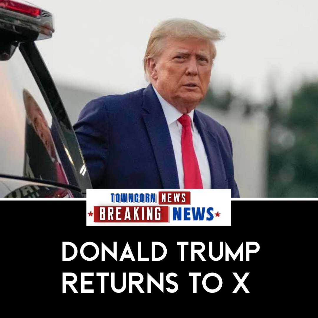 TOWNCORN's tweet photo. #DonaldTrump returns to X. https://t.co/Qif8HdCS53