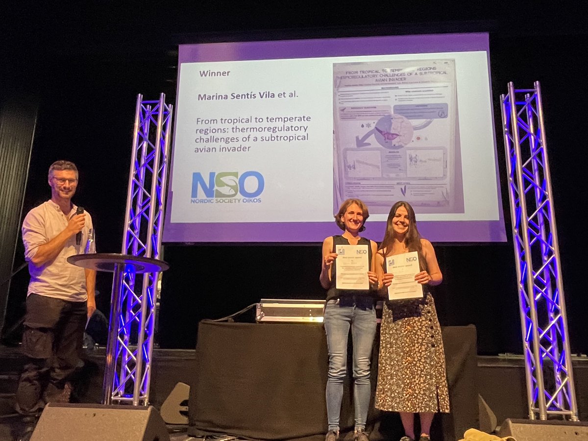 We were so happy to sponsor this year’s #EOU2023 poster award!! Two great winners - <a href="/Marinasentis/">Marina Sentís</a> won best poster and <a href="/carinanebel/">Carina Nebel</a> the runner up award! #ornithology