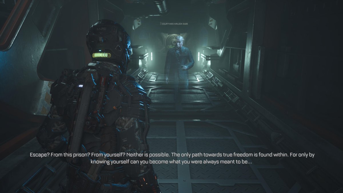RoyORama's tweet photo. Wise words...? #PS5Share, #TheCallistoProtocol https://t.co/ieBIBL0iJ1