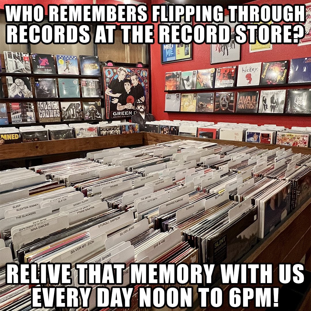 You dont have to live in the past! The soundtrack to your weekend &amp; more is waiting for you! Its never too late to start collecting again or to grab something new (or used) for your collection. We’re here everyday 12-6pm at 420 40th Street &amp; online 24/7 at 1234gorecords.shop