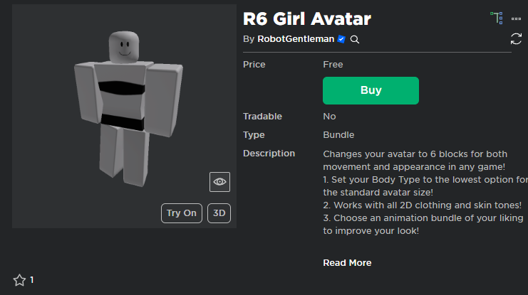 R6 Girl Avatar - Roblox