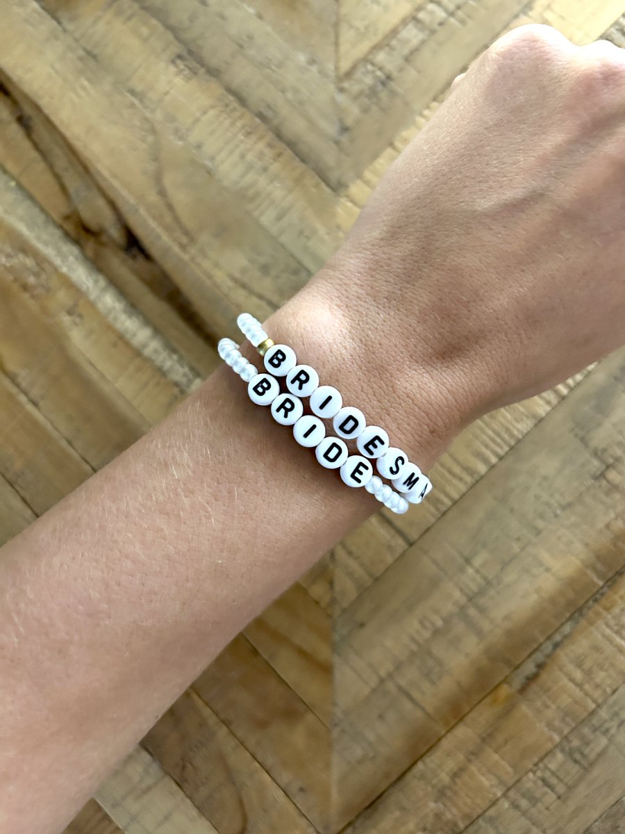 If you live in Canada, I have started a little side gig making custom letter bracelets for bachelorettes and bridal parties! You can order them through FB marketplace/DM. facebook.com/marketplace/it…