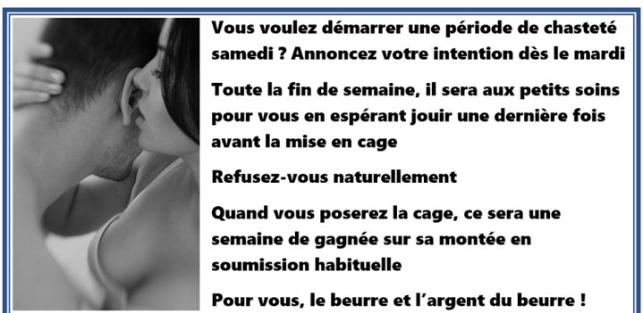 Marine231516's tweet photo. Mesdames, je vous partage des conseils judicieux pour le mettre sous cage !!!
#soumis #chasteté #keyholdeuse #encagé https://t.co/tjakRTQab7