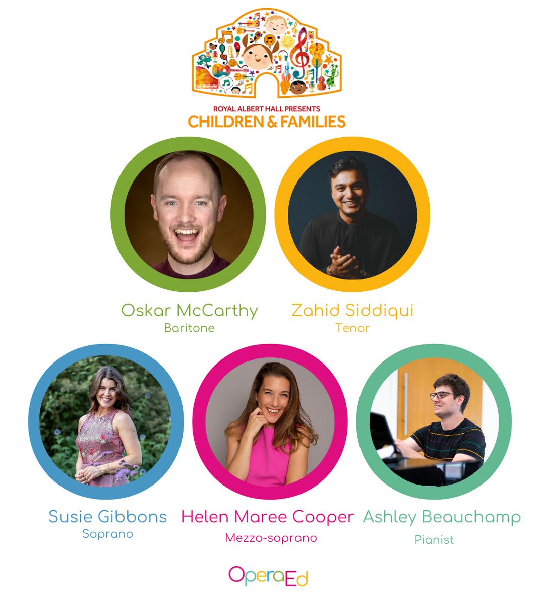 OperaEdUK's tweet image. OPERA FOR KIDS - ENCHANTING ARIAS ✨ 

Two relaxed lunchtime concerts this Sunday 27th August at 11:00 &amp;amp; 13:30 in the Elgar Room at @royalalberthall 

With singers @susie_gibbons @helenmaree @zahidtenor @oskarmccarthy and pianist @ashbeauchamp

#royalalberthall