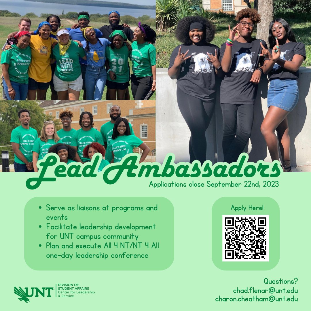 Big news… Lead Ambassadors is finally back in action! 🦅💚 Interested in learning more about leadership? Apply to be a Lead Ambassador using the link our LinkTree or scan the QR code! #LeadandServe