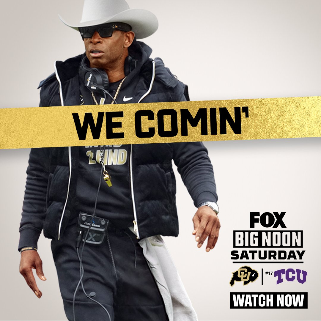 CFBONFOX's tweet photo. @IbanezShow you ready? COLORADO vs #17 TCU is LIVE NOW on FOX!  🏈 Reply #unsubscribe to opt-out.
