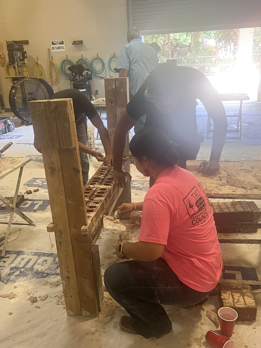 Thank you to the <a href="/TXMasonry/">TX Masonry Council</a> for their donation and help in launching <a href="/rohighschool/">Red Oak High School</a> Masonry CTE program of study‼️🧱