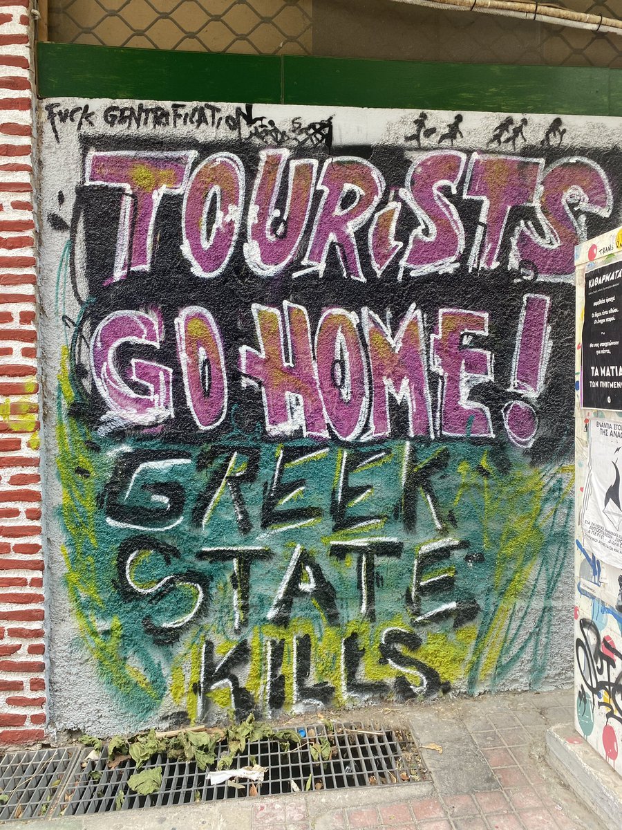 'Fuck Gentrification, Tourists Go Home! Greek State Kills'

Seen in Exarchia, athens