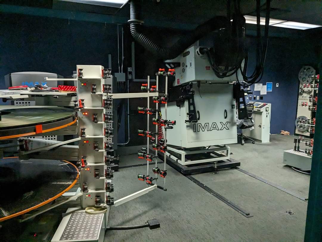 Watched_Podcast's tweet photo. The equipment necessary to run #Oppenheimer in IMAX 70mm!! https://t.co/rS9tXUBv2V