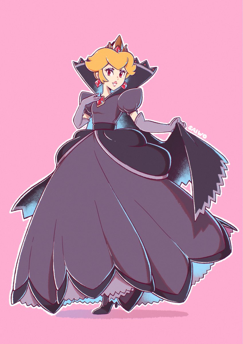 princess peach 1girl solo blonde hair gloves dress jewelry earrings  illustration images