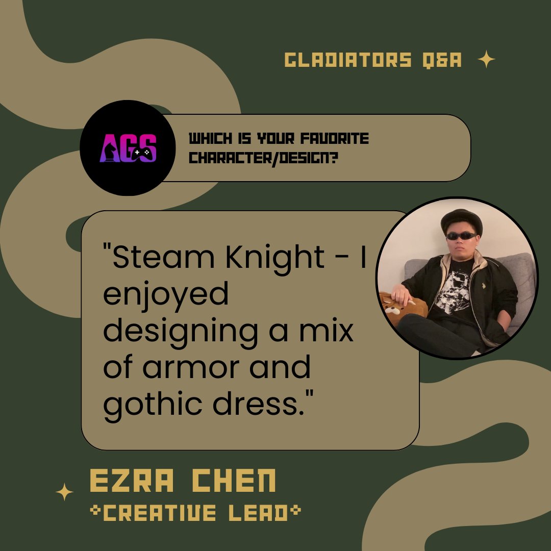 AfterGateStd's tweet photo. 🎉👋 Meet Ezra, the creative lead behind Gladiators! 🎮 We're excited to introduce you to the talented team behind your favorite game. Stay tuned for more behind-the-scenes looks at the faces behind Gladiators!

#Gladiators #MeetTheTeam #AfterGateStudios #AGS #cardgame https://t.co/4zkwax1IAU