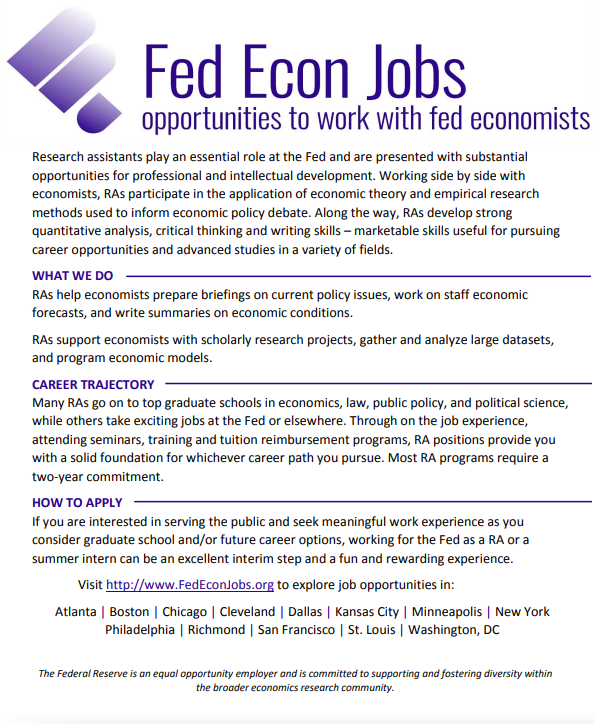 Over a hundred positions open at the Fed! Apply @ bit.ly/3TpuaMB